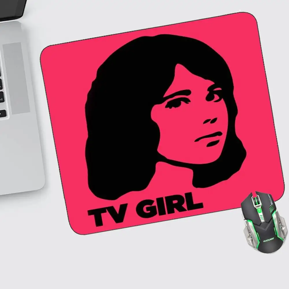 

TV Girl Mouse Pad Small Gaming Accessories Keyboard Computer Offices Desk Mat Pc Gamer Non-slip Rubber Mousepad