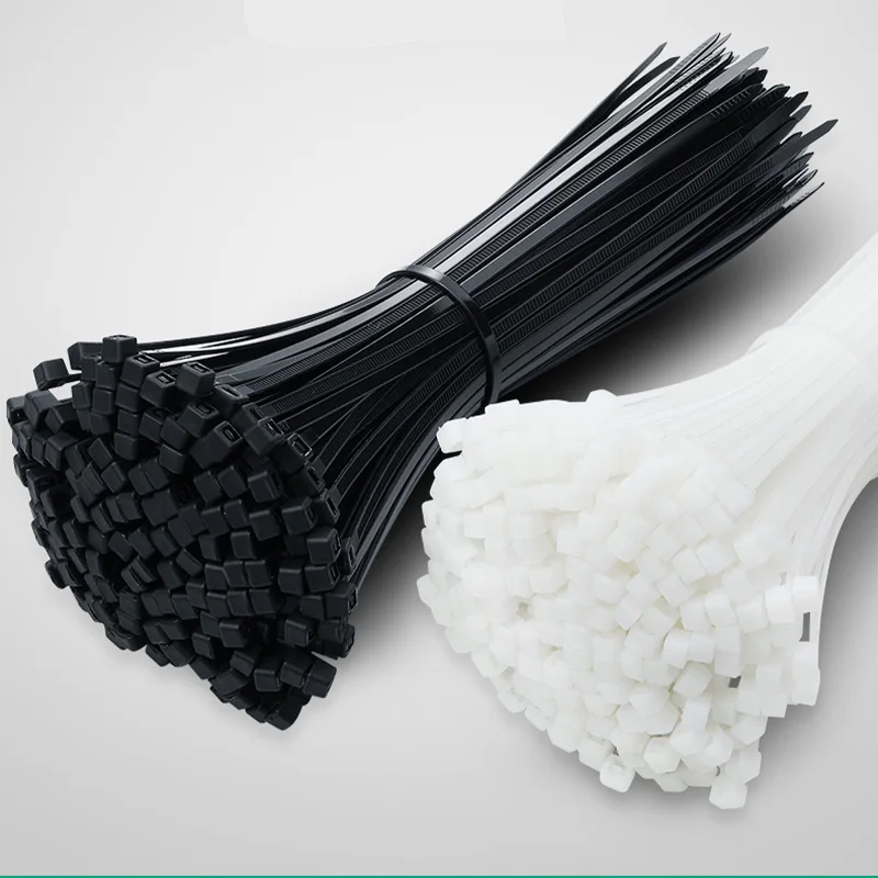 1000Pcs Plastic Self-locking Nylon Cable Ties 3*200mm White/Black 5X300mm Cable Tie Zip Wraps Fasteners