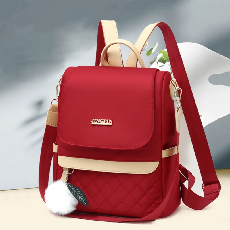 Große Kapazität Rucksack Oxford Stoff Schüler Schult aschen Cross body Handheld Rucksack Bleistift Fall Frauen Reise Mode Rucksack