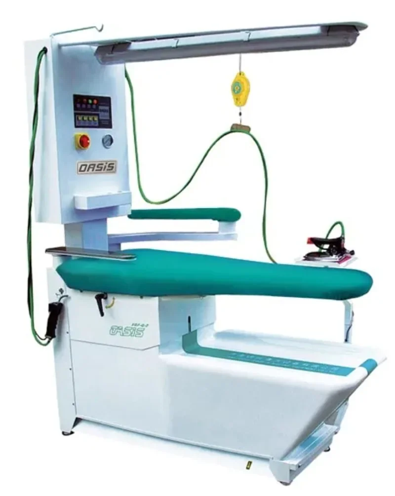 exquisite craftsmanship Multifunctional suction blow ironing platform, garment ironing machine with detergent and steam boiler