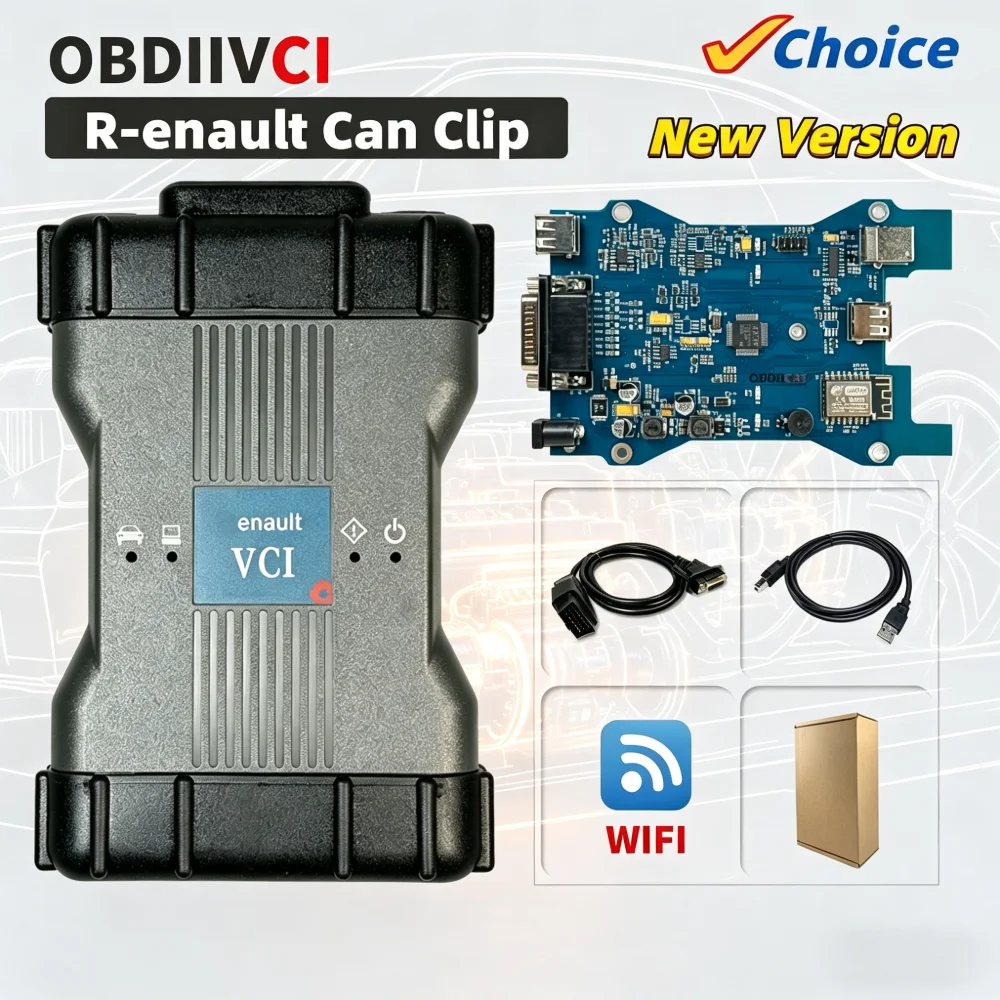 Mejor herramienta de diagnóstico OBD2 VCI V230 Can Clip con Wifi, nueva VCI que reemplaza a Can Clip AN2135SC, lector de códigos OBDII para vehículos de 2005 a 2022