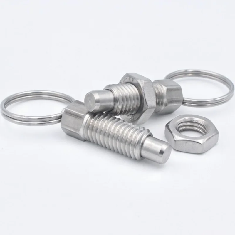 10PCS Pull Ring Indexing Plunger Knob M6 M8 M12 M16 Spring Plunger with Nut for Mold Locking Positioning