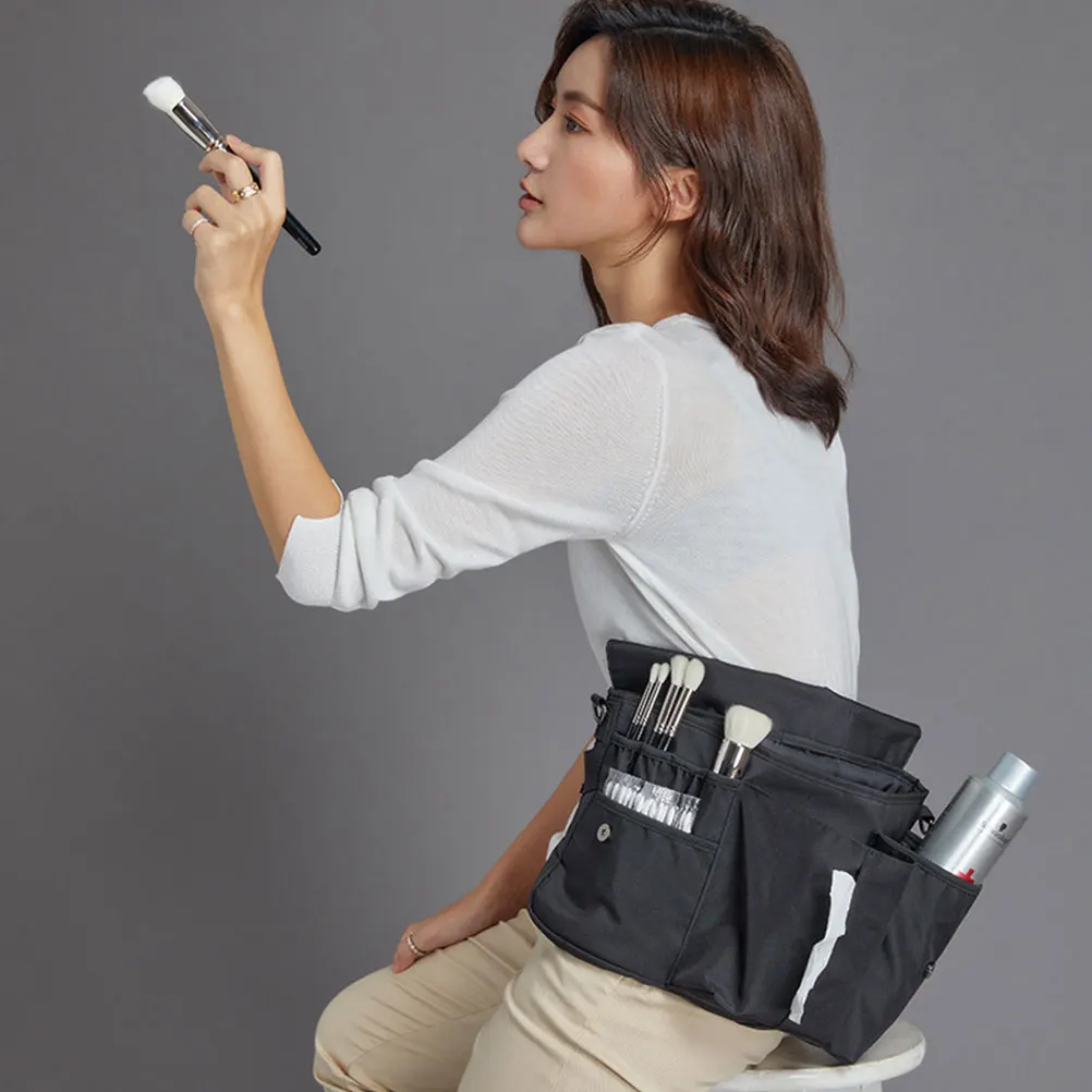 

Makeup Case with Belt Strap Foldable Container Travel Friendly Makeup Storage Bag for Artists On the Go