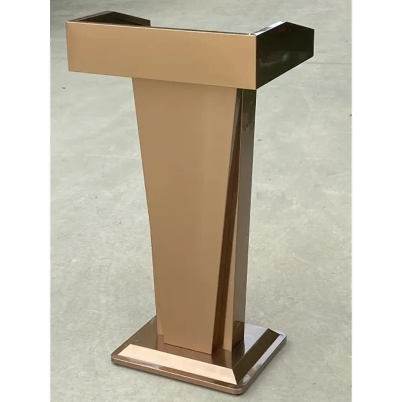 High-end sales building Stainless steel shopping guide Lecture Speech welcome  Reception desk Consultant restauran