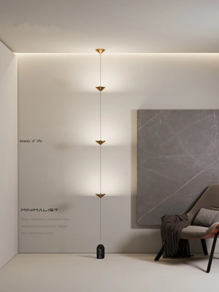 Modern Minimalist Led Floor Lamp for Living Room Aisle Wall Atmosphere Suspension Floor Lamp Plug Creative Bedroom Bedside Lamp