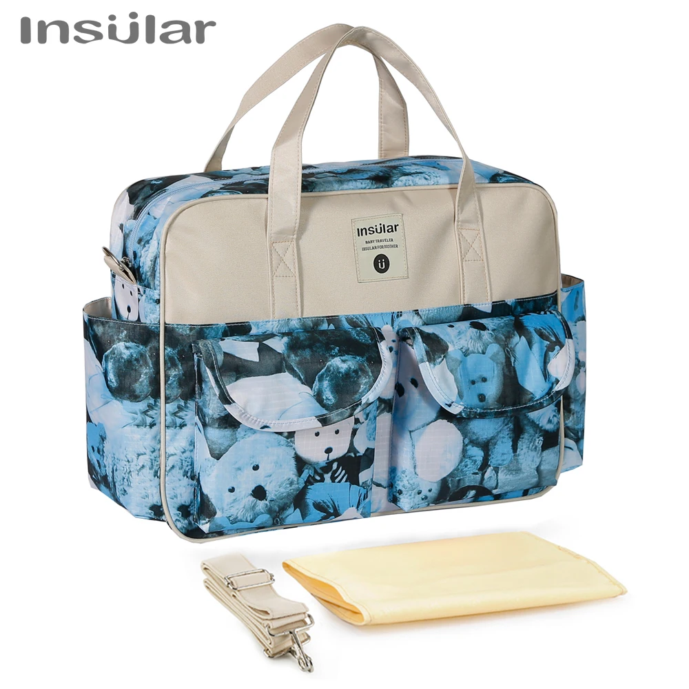 

Insular New Fashion Mummy Changing Nappy Bag Baby Diaper Maternity Nappy Bag Mommy Baby Care Carriage Stroller Bag Organizer