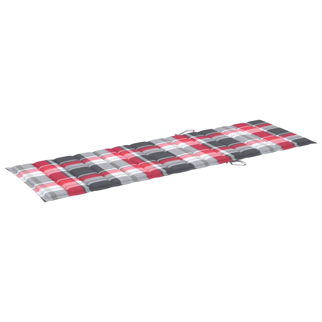 SUNG-LL 200x60x3 cm red plaid printed fabric lounger cushion