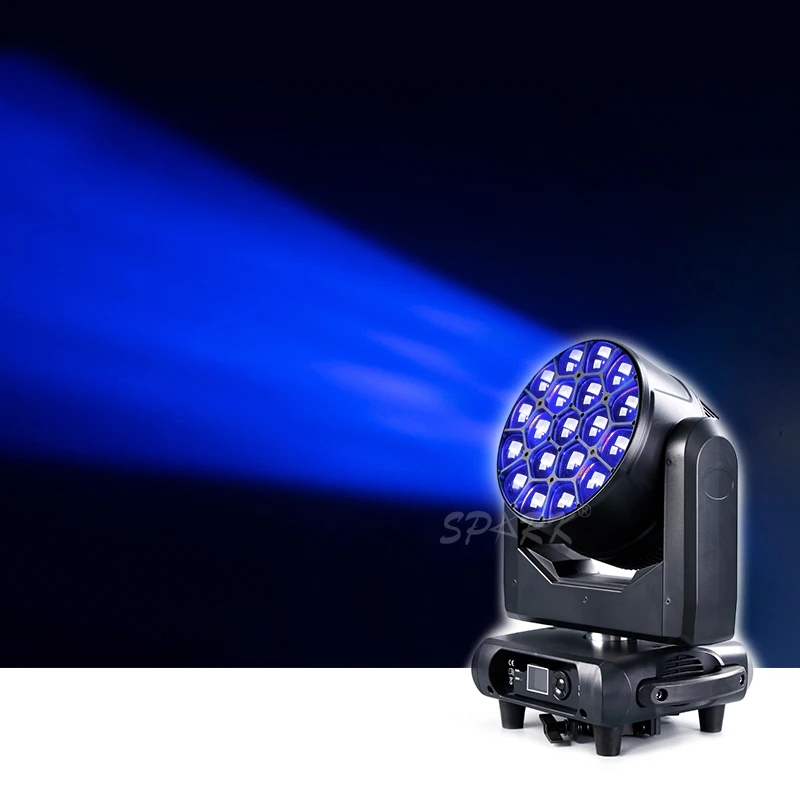 Big Bee Eye 19x40W RGBW Zoom Wash Moonflower LED Moving Head Stage Lights for Stage Club Wedding Party LB