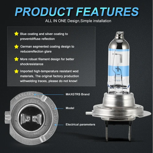 Imagen 2 del producto 2x100W H1 H7 H8 H11 9005 HB3 9006 HB4 faro HOD Xtreme lámpara 3900K xenón blanco azul vidrio reemplazo bombilla halógena para coche