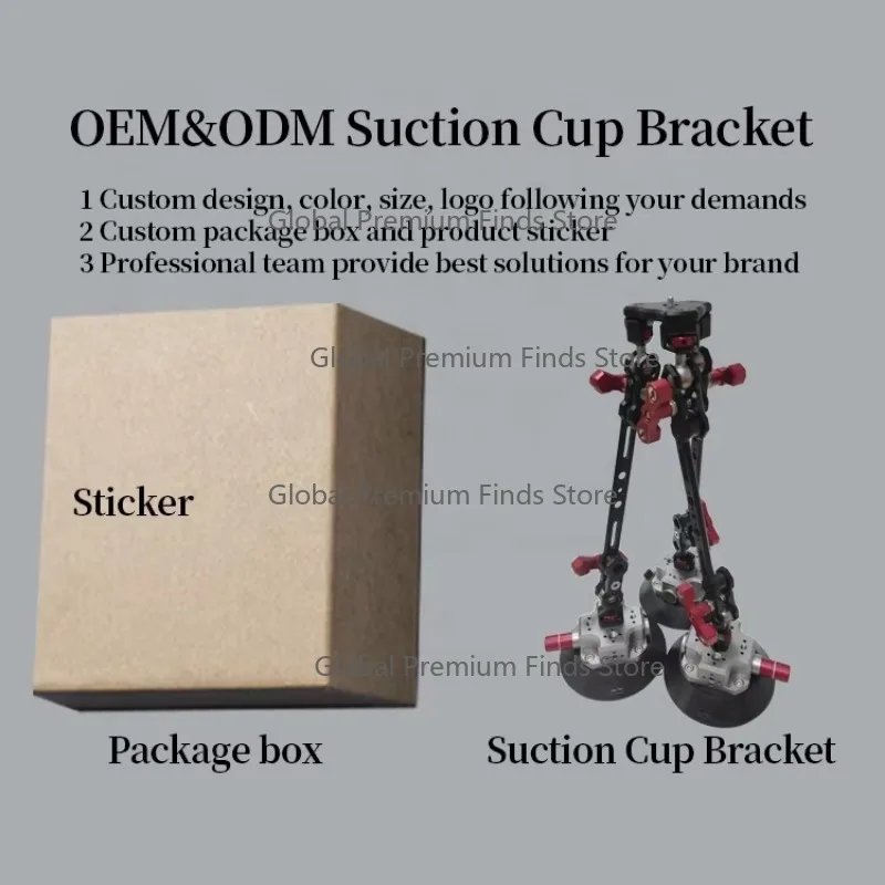 Camera Custom Mount | Heavy-Duty Aluminum Alloy High-Suction Suction Cup & Magic Arm (Private Brand Option)
