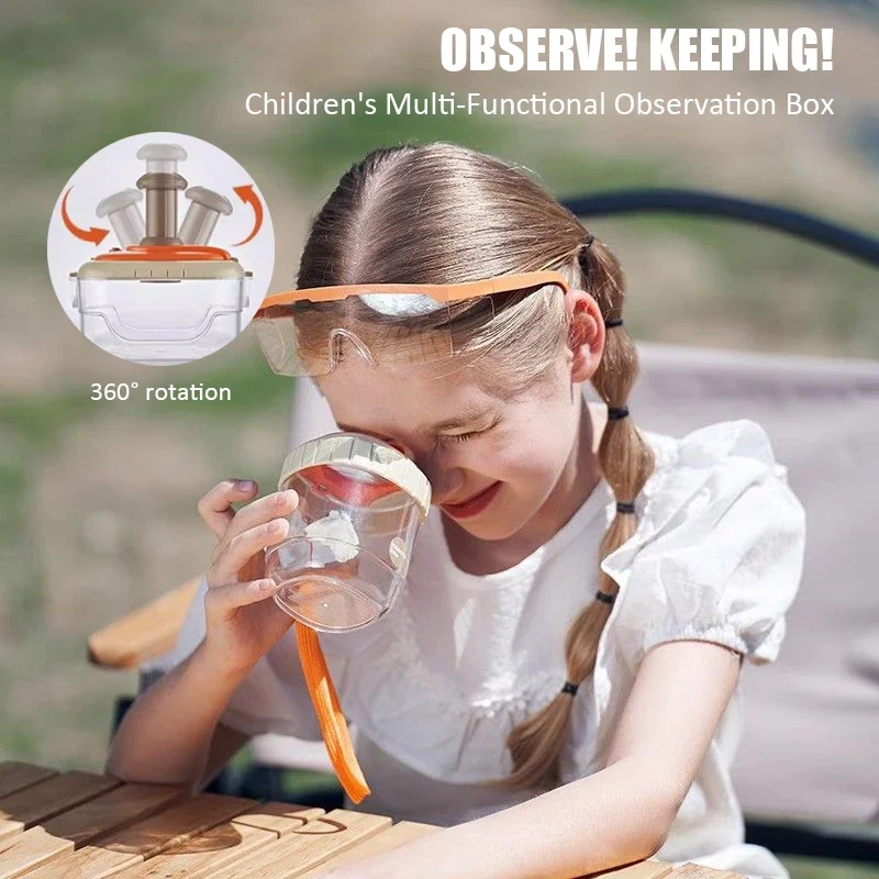 Kids Outdoor Explorer Kit Camp Exploration Portable Bug Catcher Toy Insect Observation Box Kids Adventure Set Catching Butterfly