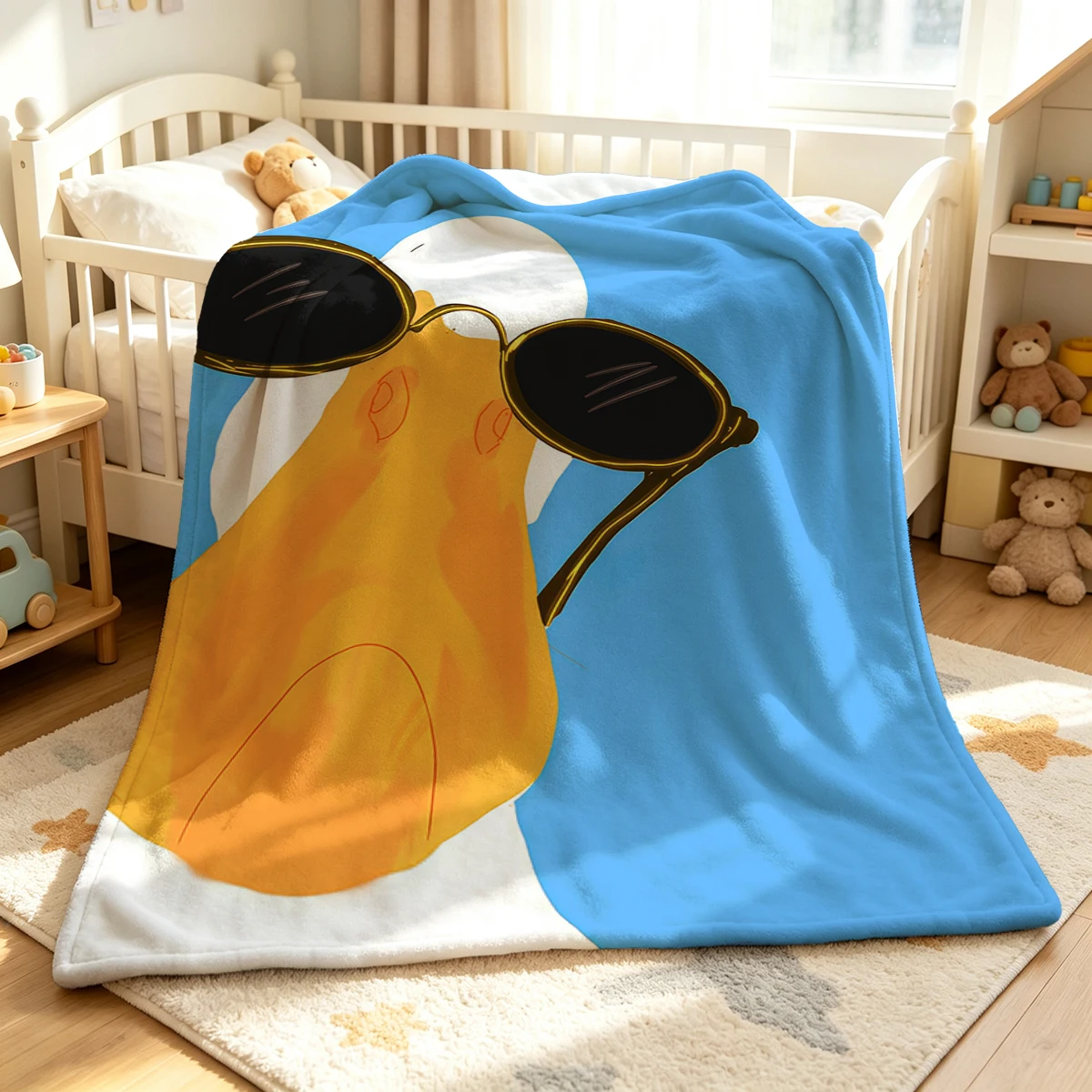 Chill Duck Flannel Blanket Warm Soft Halloween Christmas Couch Warm Cozy Decorative Decor Gift for All Season