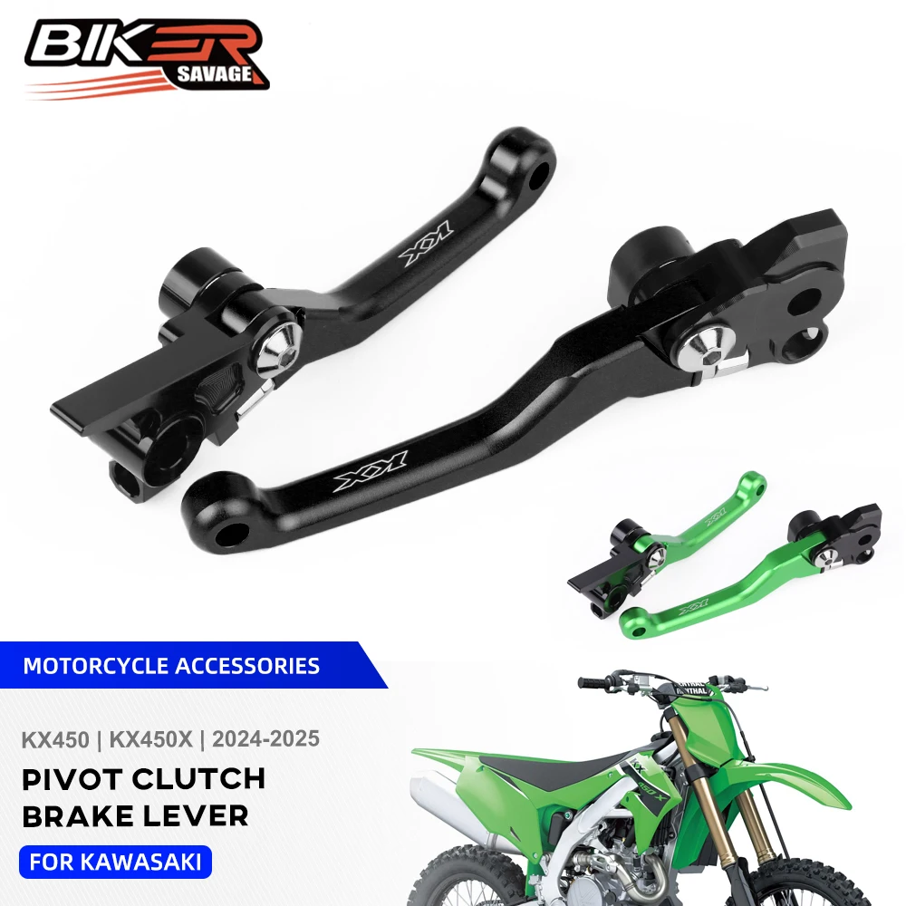 KX450 Pivot Clutch Brake Lever For Kawasaki KX450X KX450 2024-2025 Motorcycle Accessories Dirt Pit Bike Front Control Handles