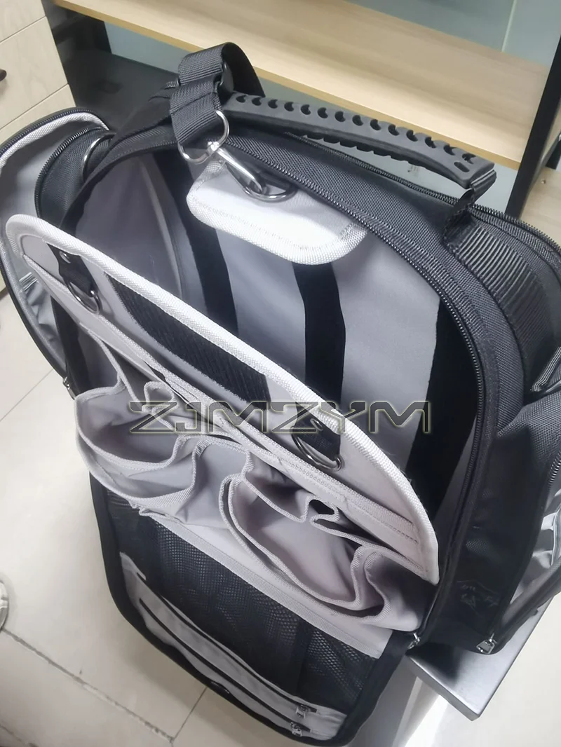 Kit de herramientas, bolsa de almacenamiento de herramientas portátil, bolsa de herramientas gruesa resistente al desgaste, kit de herramientas cruzado para electricistas y carpintería