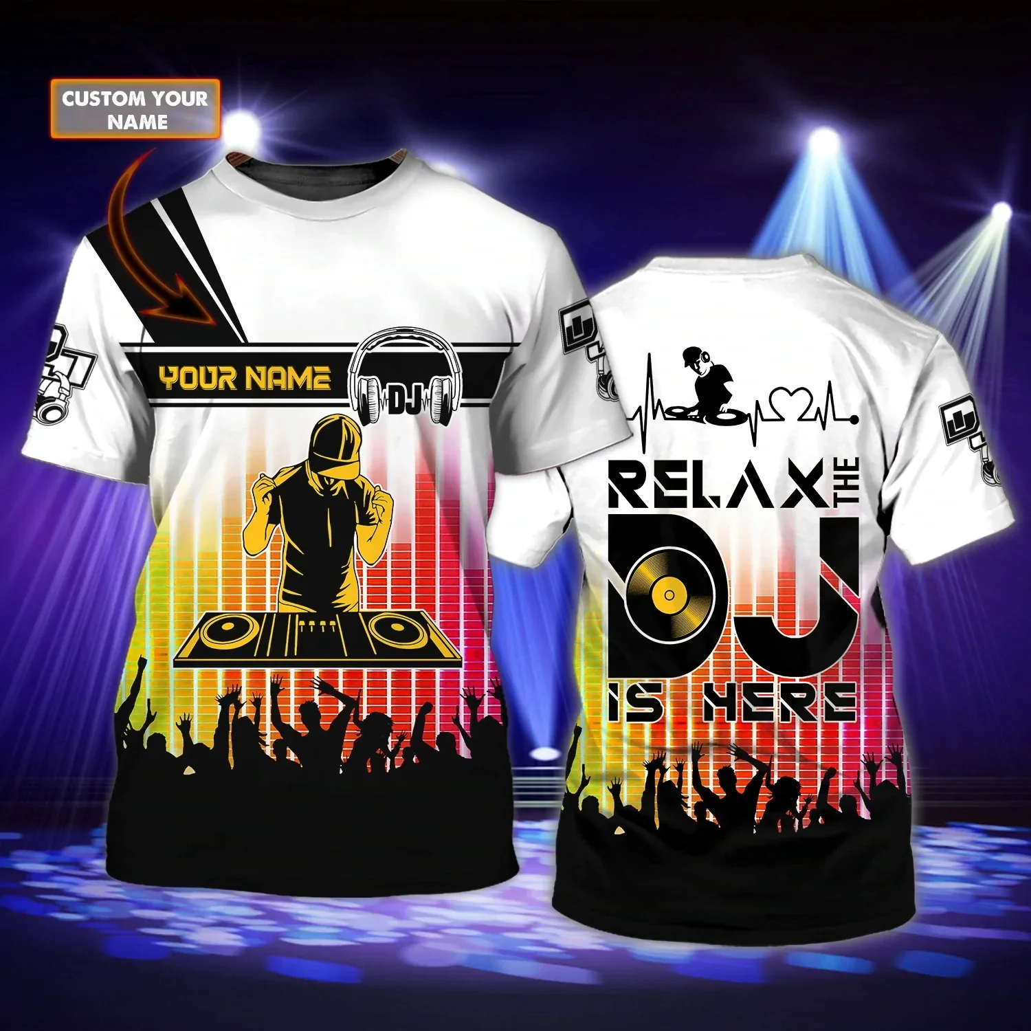 PLstar Cosmos Newest Summer Men's Music T-shirt DJ Live disco Personalized Name 3D Printed t shirt Unisex Hip Hop Tops DW146