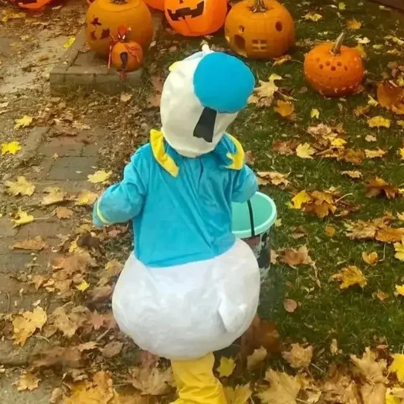เด็กขนาดโดนัลด์ดั๊กคอสเพลย์เครื่องแต่งกายการ์ตูนมาสค็อตอะนิเมะการแสดงเสื้อผ้าเครื่องแต่งกายสัตว์พร็อพมาสคอต