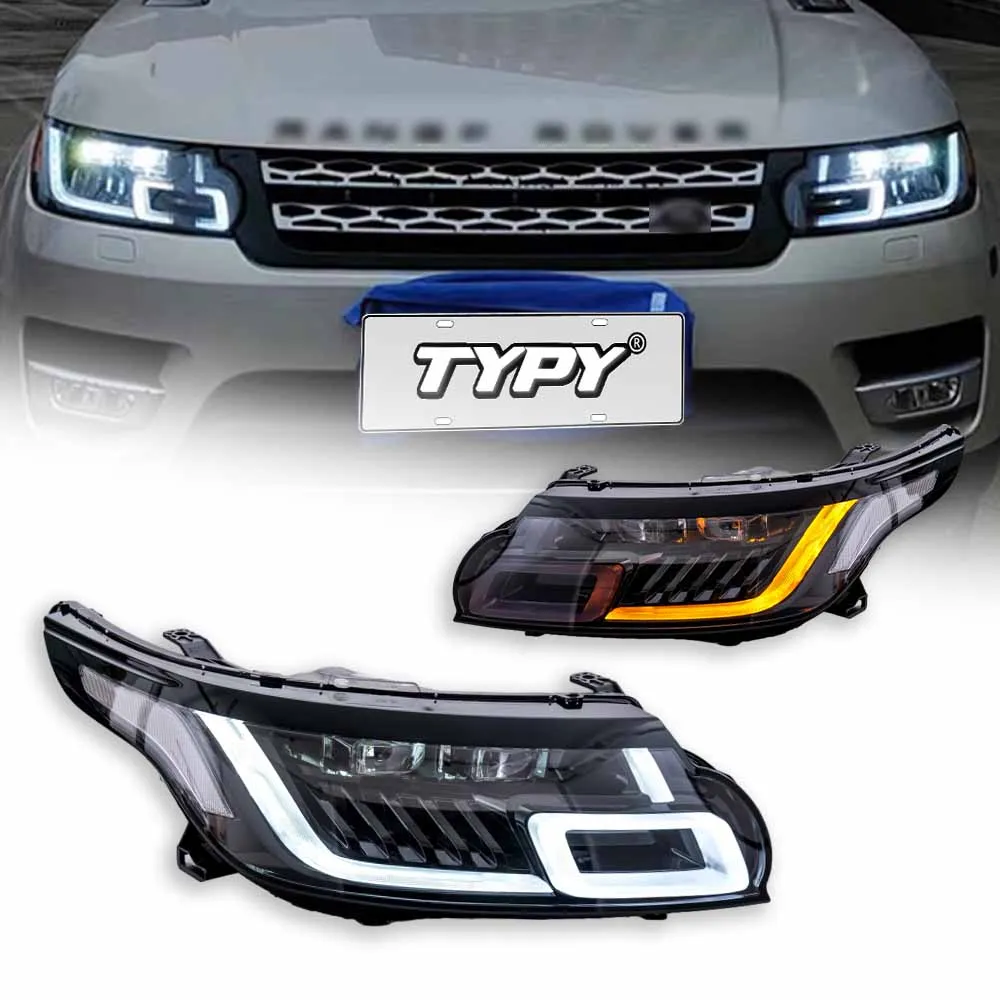 TYPY Car Headlights For Range Rover Sport 2013-2018 LED Car Lamps Daytime Running Lights Dynamic Turn Signals Car Accessories