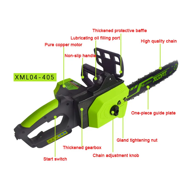 16-inch High-power Chainsaw Logging Saw Household Electric Chainsaw Handheld Chainsaw Cutting Chainsaw Electric Saw