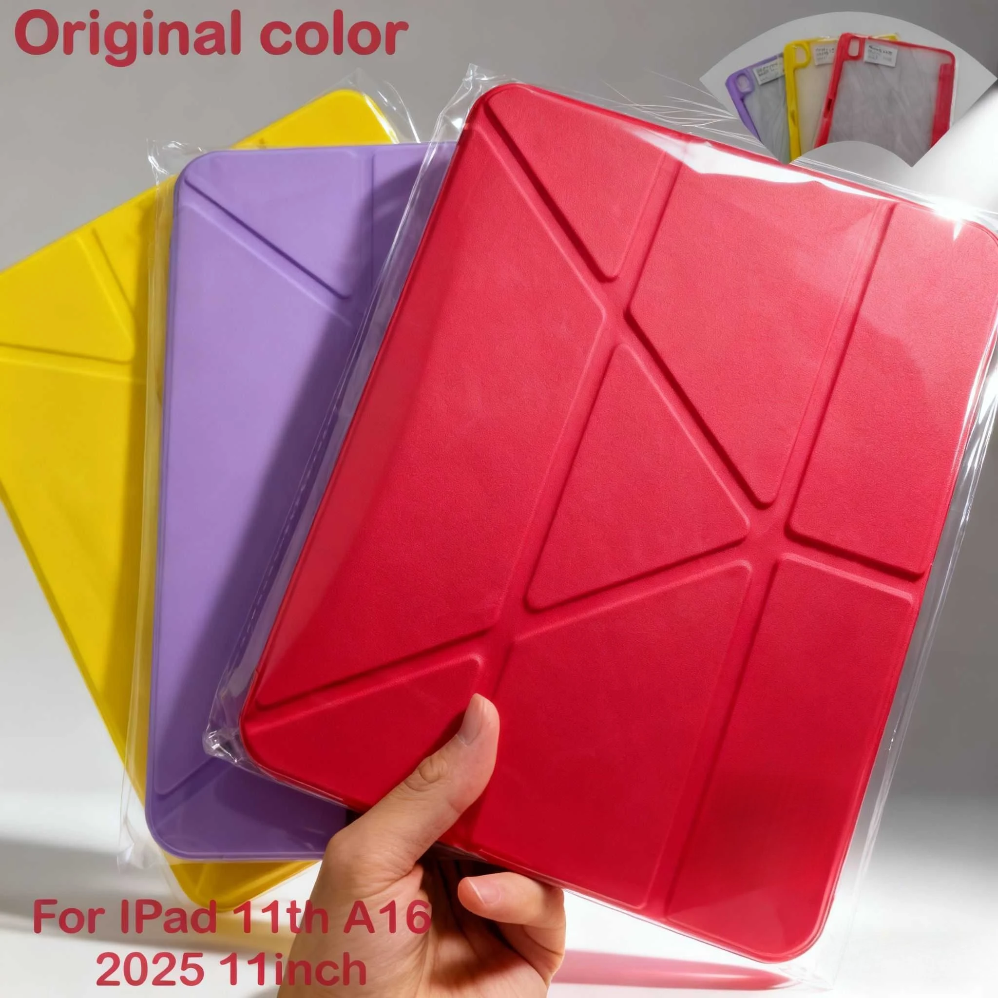 حافظة لجهاز iPad A16 11 10th Generation 2025 2022 مع حامل قلم رصاص هجين نحيف Y-قابل للطي من الأكريليك غطاء حماية مقاوم للصدمات #1