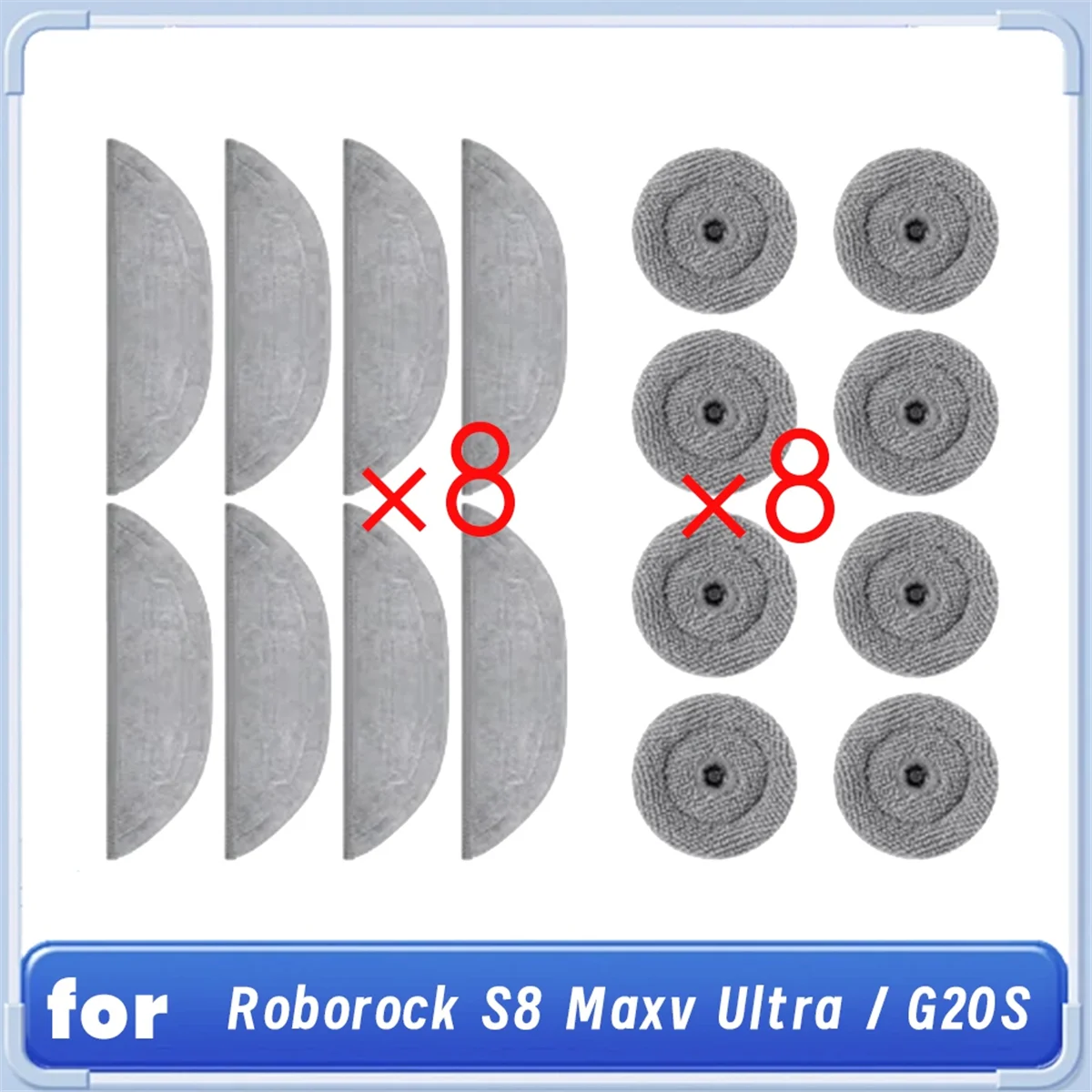 

B15C 16 шт. подушечки для швабры, сменные насадки для Roborock S8 Maxv Ultra/G20S, робот-пылесос, модули с двойной звуковой вибрацией, подушечки для швабры с краями