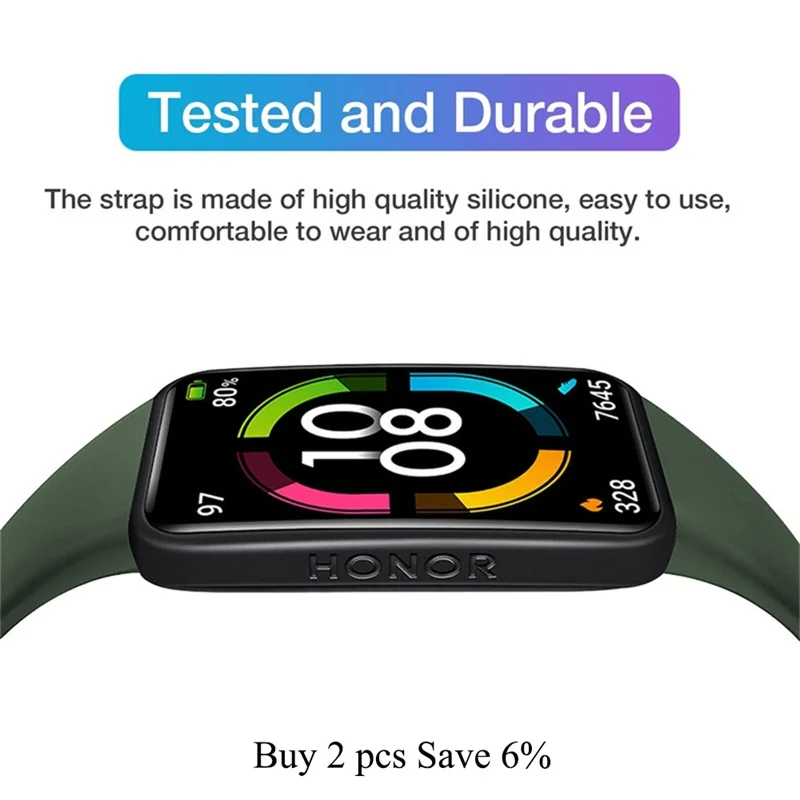 Silicone Strap For Huawei Band 6 /6 Pro Strap Replacement Smart Watch Adjustable Wristband Correa Bracelet Honor Band 6 Strap