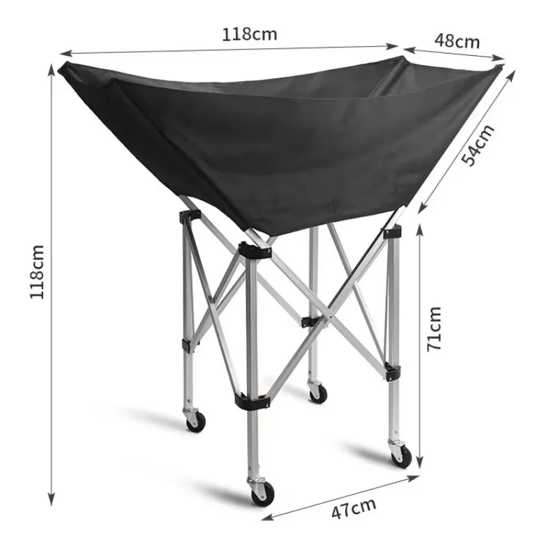 Custom Color Aluminum Basketball Volleyball Football Sports Equipment Portable Foldable Training Ball Cart with Wheels view 2
