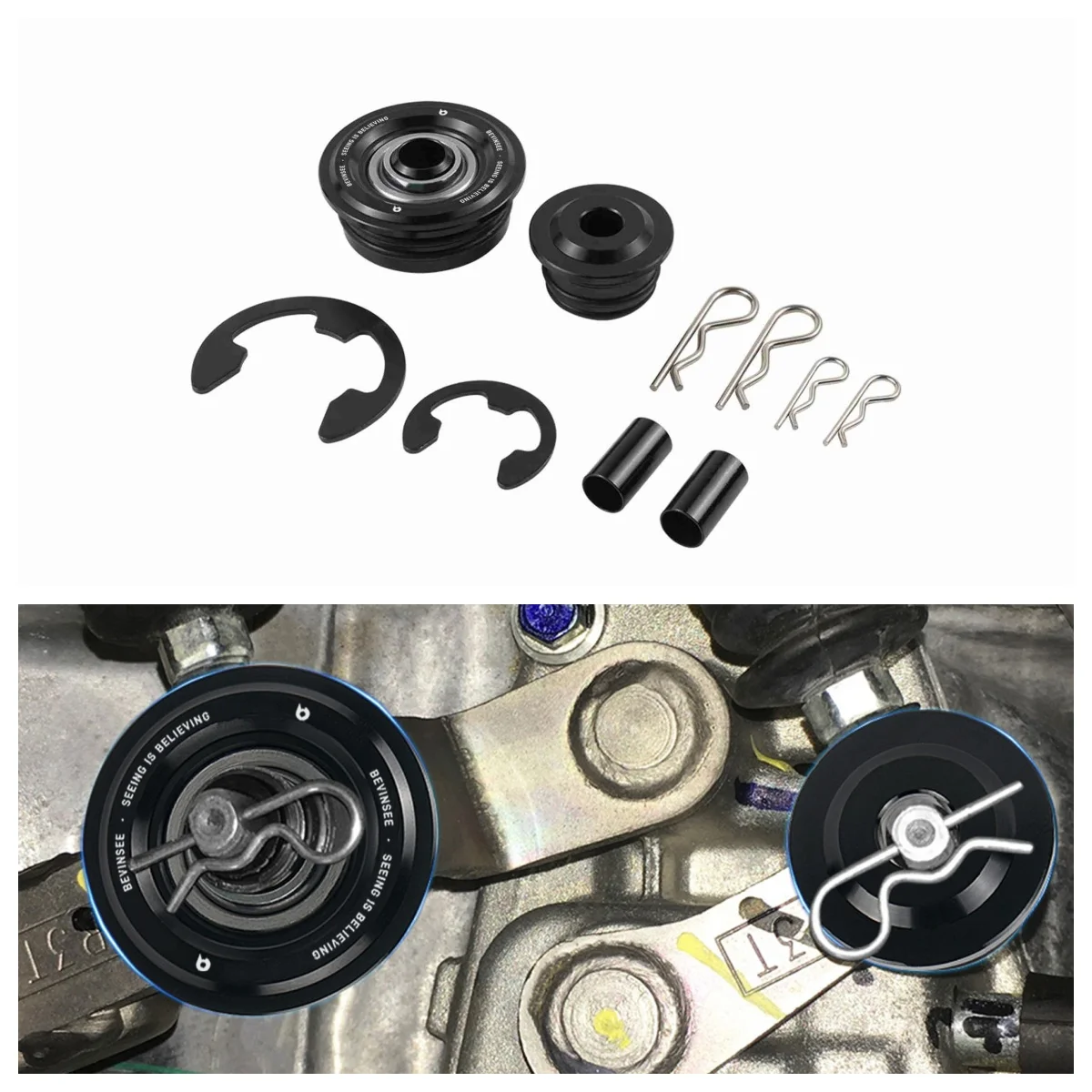 Spherical Shift Cable Bushings for Honda Civic SI 2002-2015, Acura RSX 2002-2006, Honda Accord 2003-2005, Acura TSX 2004-2008