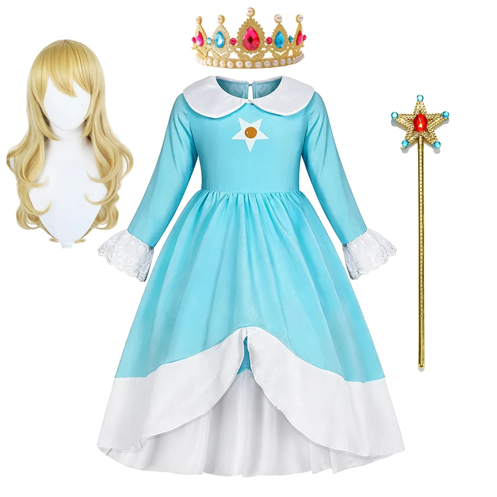 Rosalina Mädchenkleidung Partykleider Kinderkostüm Halloween Karneval Geburtstag Schwalbenschwanz-Kleid – Detail 7