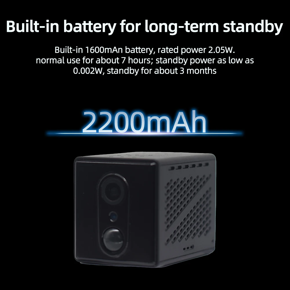 Mini 4G Security Camera SIM Card or Wifi 5MP Survalance IP Camera 2200 mAh Big Battery Low Power Infrared Night Vision CCTV Cam