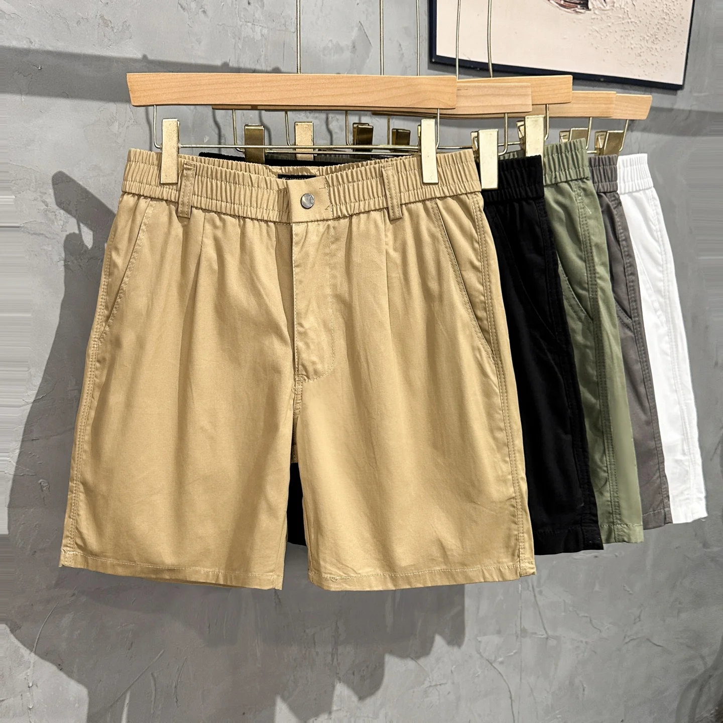 

Summer Thin Casual Men's Short Pants Loose Straight Leg Five-Quarter Length Breathable Comfortable Outerwear Wide Leg Mid-Pants