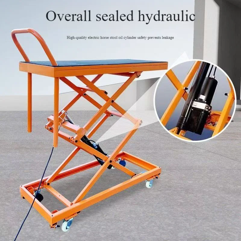 شاحنة يدوية للرفع الهيدروليكي الكهربائي بدواسة - سلم متحرك للبناء على الحائط/التصفيف/الإمالة