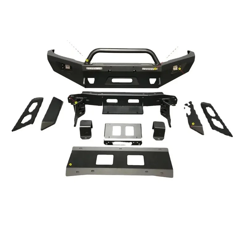 

2016+ for s Hilux Revo Exterior Body Kit New Steel Off-Road Front Bumper with Fog Light Cut-Outs