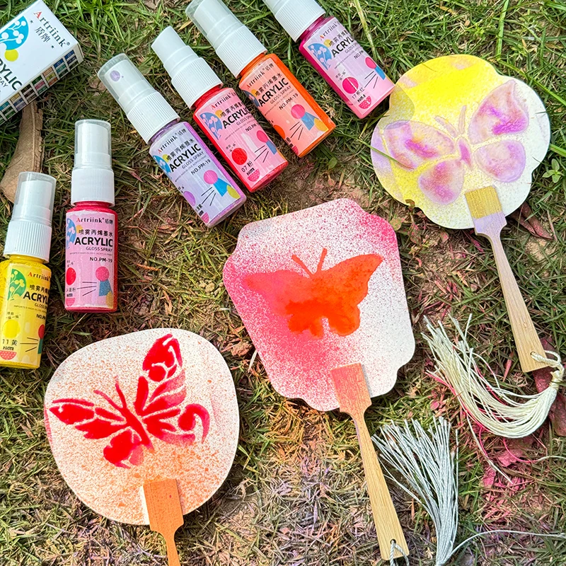 DIY Acrylic Paint 12-48 Colors 20m Spray Acrylic Ink Waterproof Non Fading Wall Painting Fabric Color Art Acrylic Paints