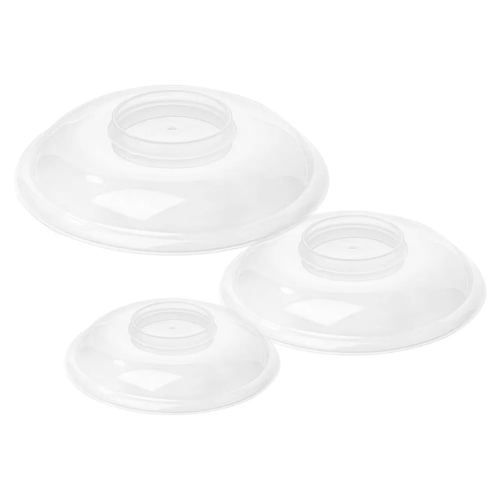 

3Pcs Microwave Food Cover Clear Plastic Splatter Lid for Plate Bowl Dish Heat Retaining Cover for Leftovers Steam Cooking