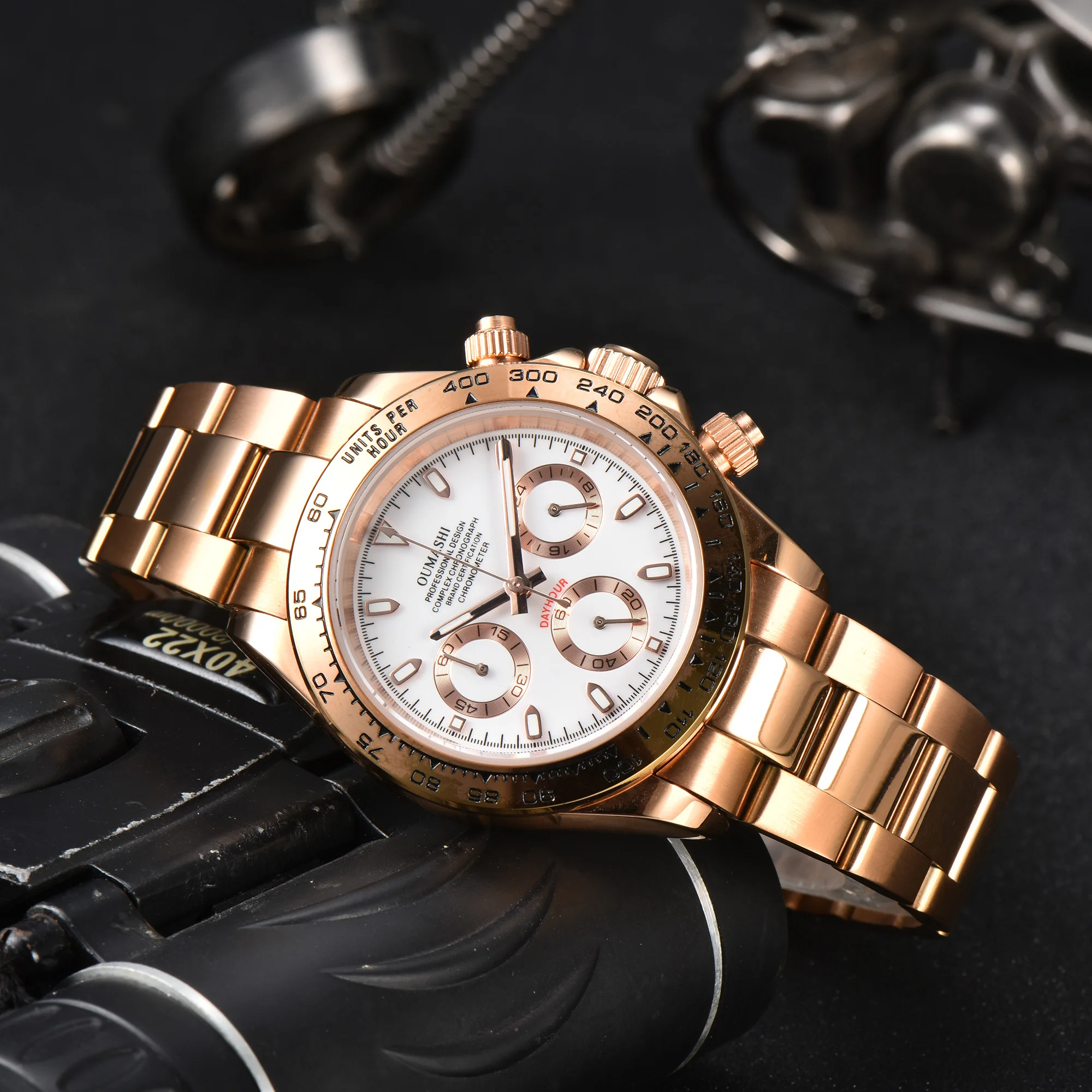 Jam Tangan 39.3Mm Vk63 Jam Tangan Kuarsa Pria Mewah Jam Tangan Tanggal Otomatis Pria 100M Jam Tangan Kasual Chronograph Kaca Safir Olahraga Pria VK63