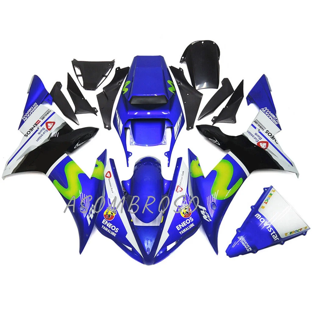 Bodys Kit for YAMAHA YZF-R1 2002 2003  YZF1000 CC Movistar Blue black Bodywork YZF R1 1000CC  YZFR1 02 03 Motorcycle Fairing kit