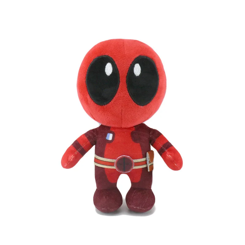 Brinquedo de pelúcia Deadpool Marvel infantil, boneco recheado de cartoon macio, boneca de pano grande, presente de Natal e aniversário para menino, 25cm