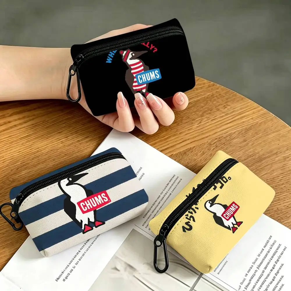 Classic Outdoor Logo C-Chums Portable Oxford Fabric Mini Wallet Carabiner Design Small Coin Bag For Cards Keys Earphones
