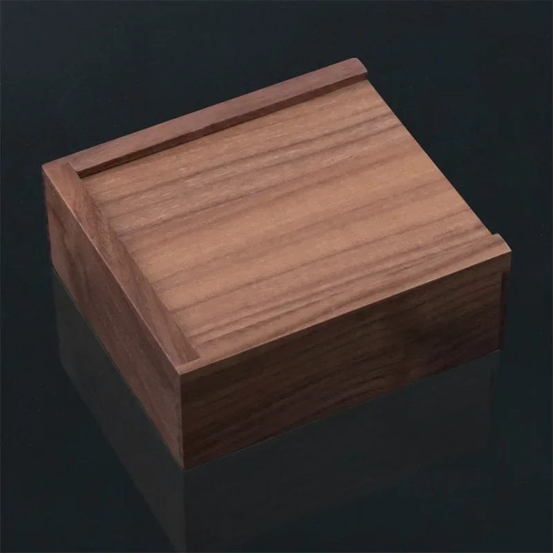 1Pcs Walnut Square Wooden Unfinished Storage Box for Necklace Jewelry Ring Or USB Organizer Natural Wood Decor Box Case Gift