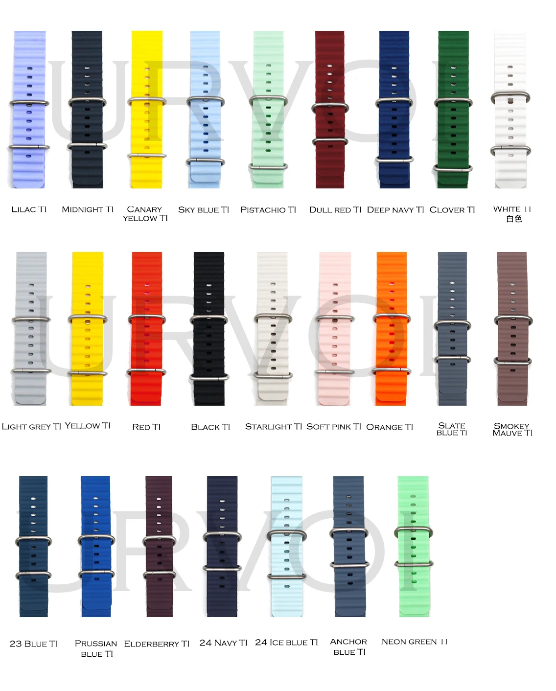 URVOI Ocean Band لساعة Apple Ultra 3 2 حزام سلسلة 11 10 9 8 SE سوار رياضي لساعة iWatch سوار معصم من السيليكون مشبك أسود 49 ملم