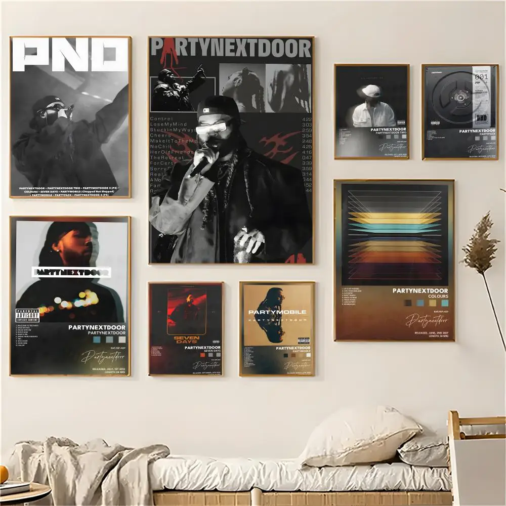 Rapper Singer P-PartyNextDoor Poster Premium Decorative Wall Stickers Living Room Home Dormitory Easy To Install No Damage