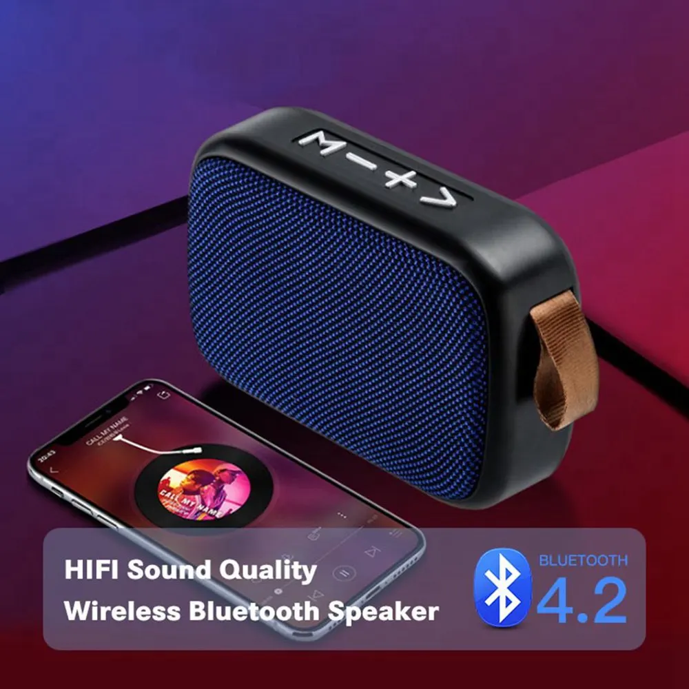 Mini Stereo Speaker Outdoor Music Subwoofer Loudspeaker Portable Wireless Bluetooth-compatible Speaker Support TF Card FM Radio