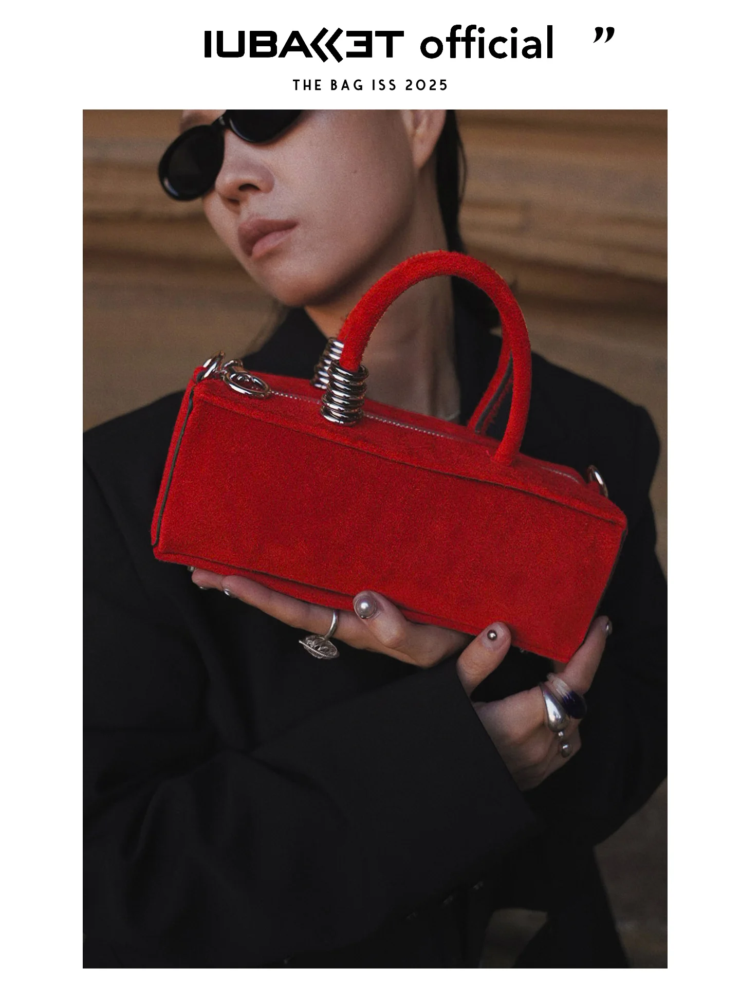 

IUBALLET Cisas подарочная красная французская сумка для хлеба женская маленькая квадратная сумка с металлическим декором повседневная простая мягкая кожа