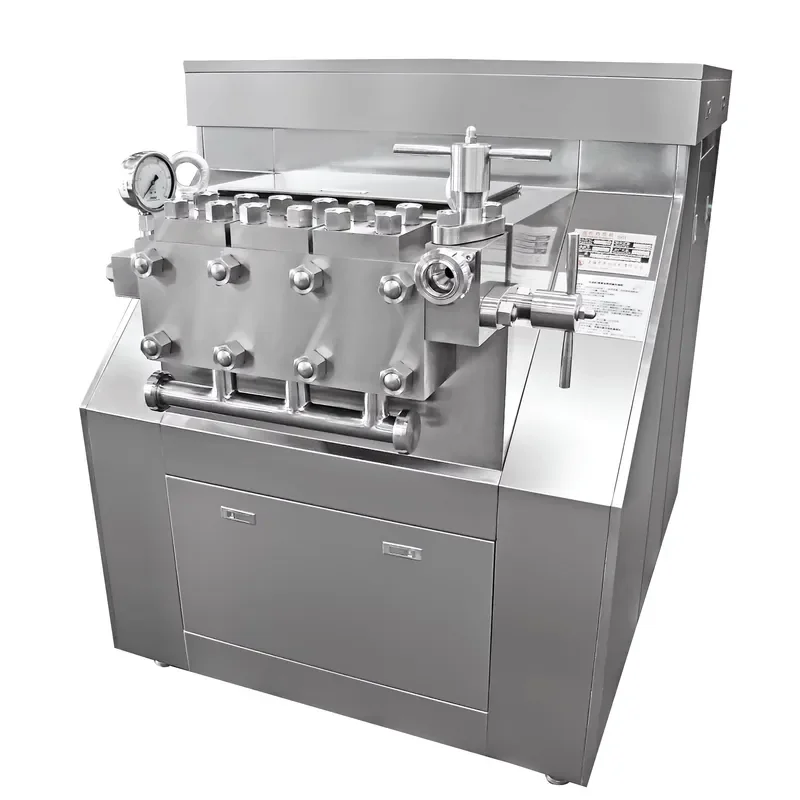 High Pressure Homogenizer 200L-3000L/H Food Grade Stainless Steel for Dairy Milk Juice Ice Cream Plant