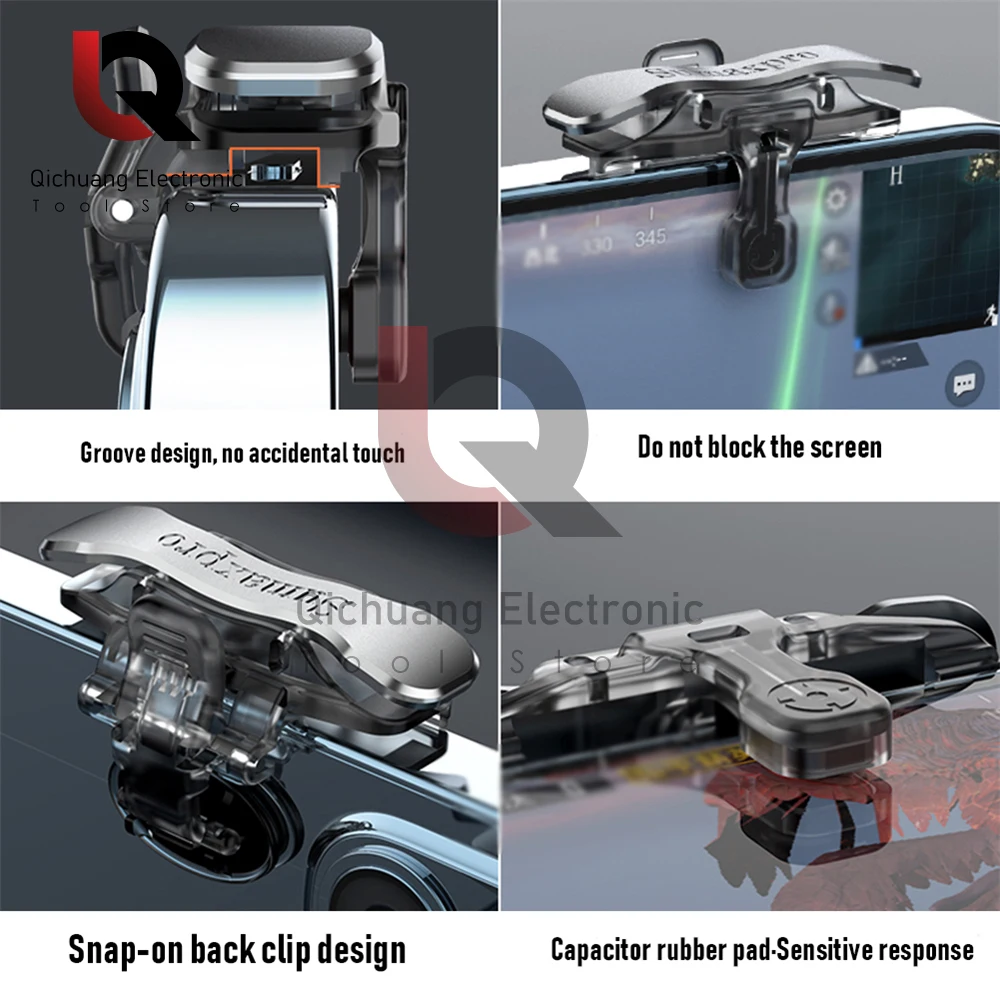 1 Pair X8 PUBG Mobile Game Controller Gamepad Trigger Aim Shoot Button L1R1 Game Shooter Controller Joystick For Smart Phone