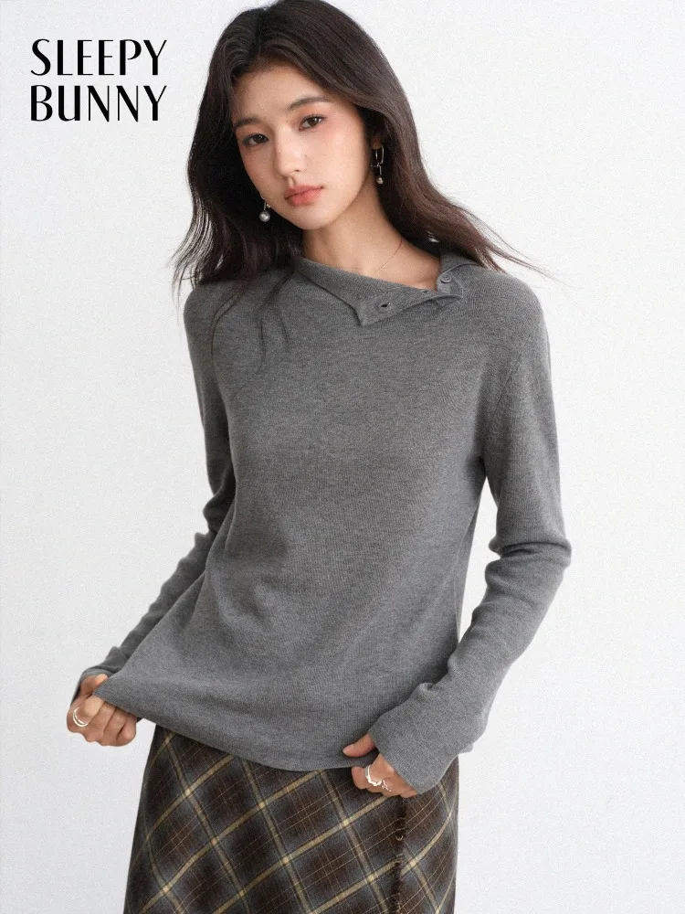 سترة متماسكة أنيقة بقصة ضيقة للشتاء الدافئ بنصف الياقة المدورة بلوفر كاجوال ناعم يشبه الصوف بطبقة أساسية للمكتب أو الارتداء اليومي #1