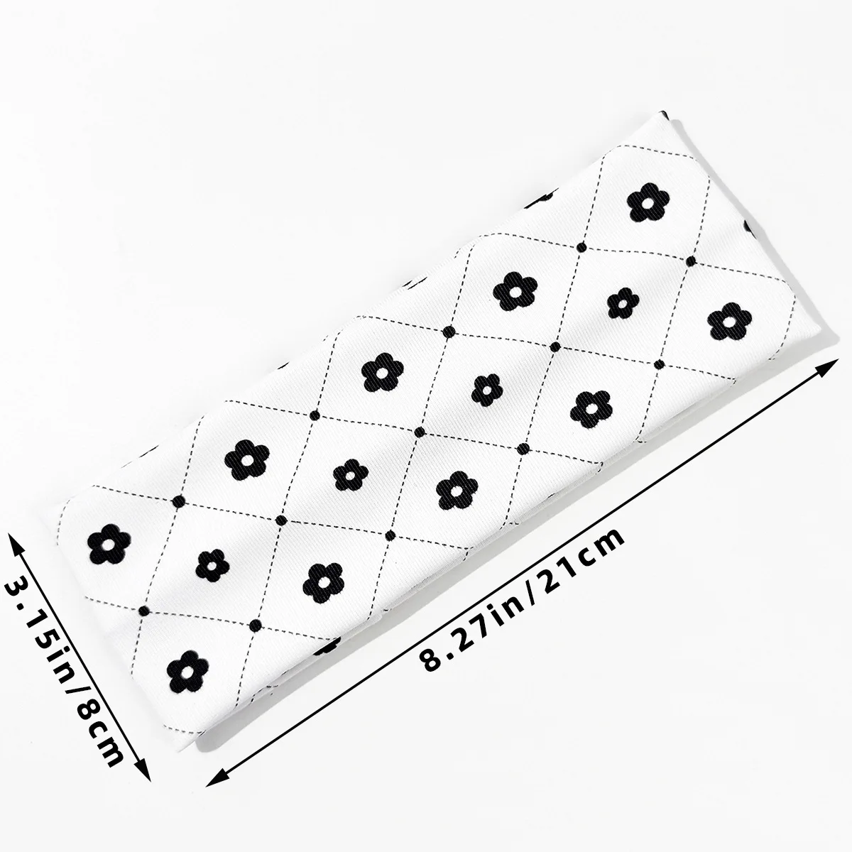 1 szt. Modna opaska do włosów z elastycznym nadrukiem kwiatowym, prosta opaska dla dziewczyn do jogi, fitnessu, biegania, sportowa, pochłaniająca pot, koreańskie nakrycie głowy dla kobiet