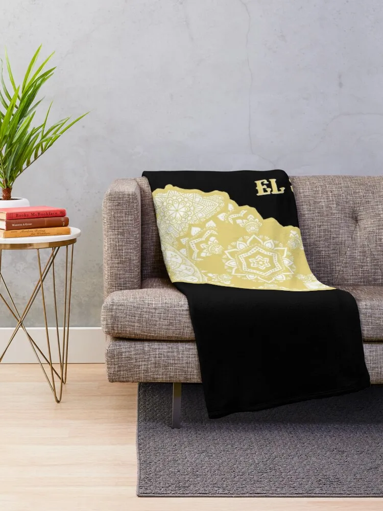 Gold Map of El Salvador Throw Blanket For Sofa Thin Loose for babies Blankets