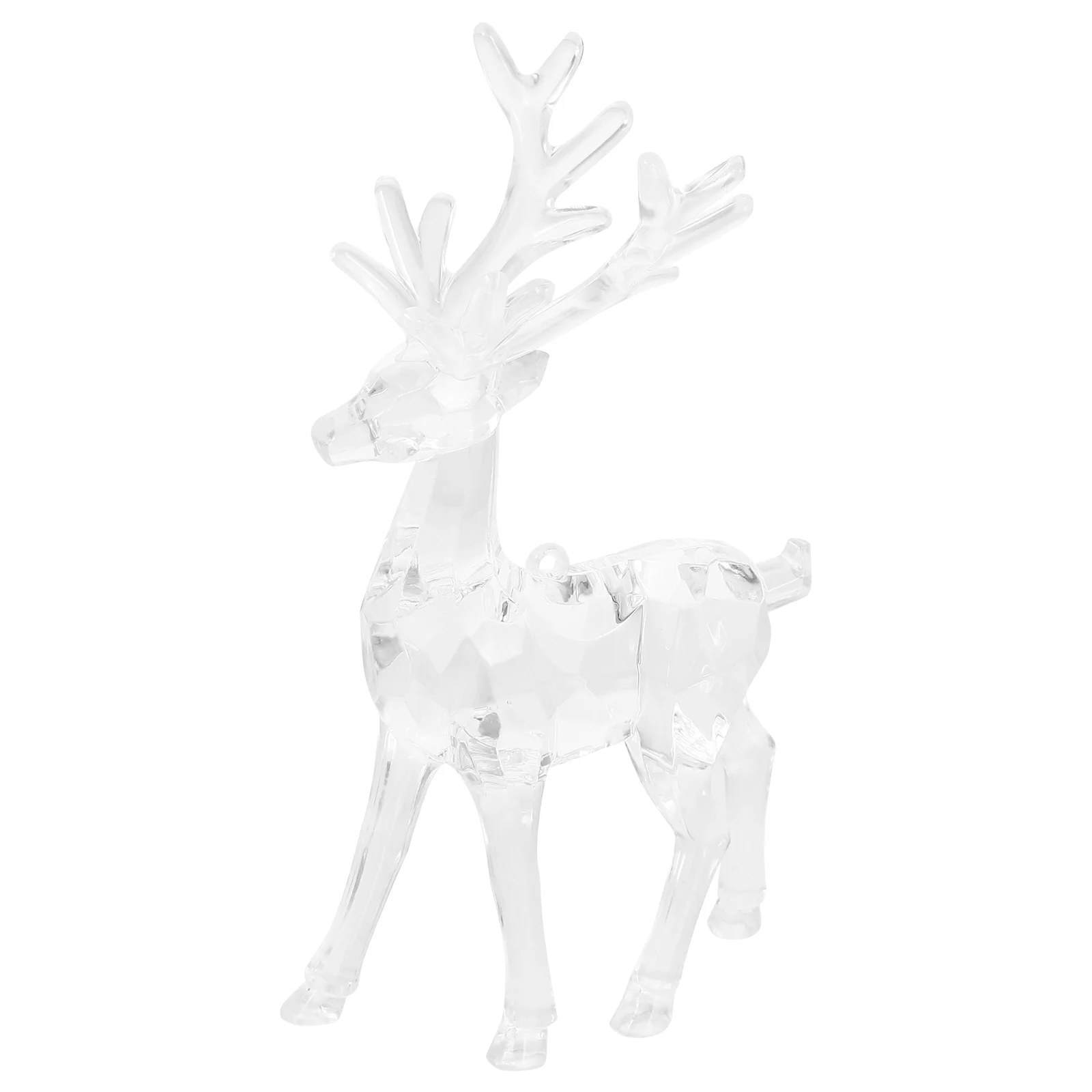 Christmas Decorations Ornament Transparent Deer Reindeer Acrylic Elk Statues Cupboard Figurine Office