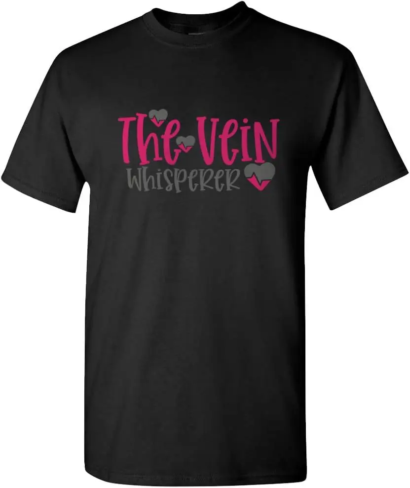 Funny Graphic T Shirts The Vein Whisperer Nurse Nursing Rn Registered Cotton Top